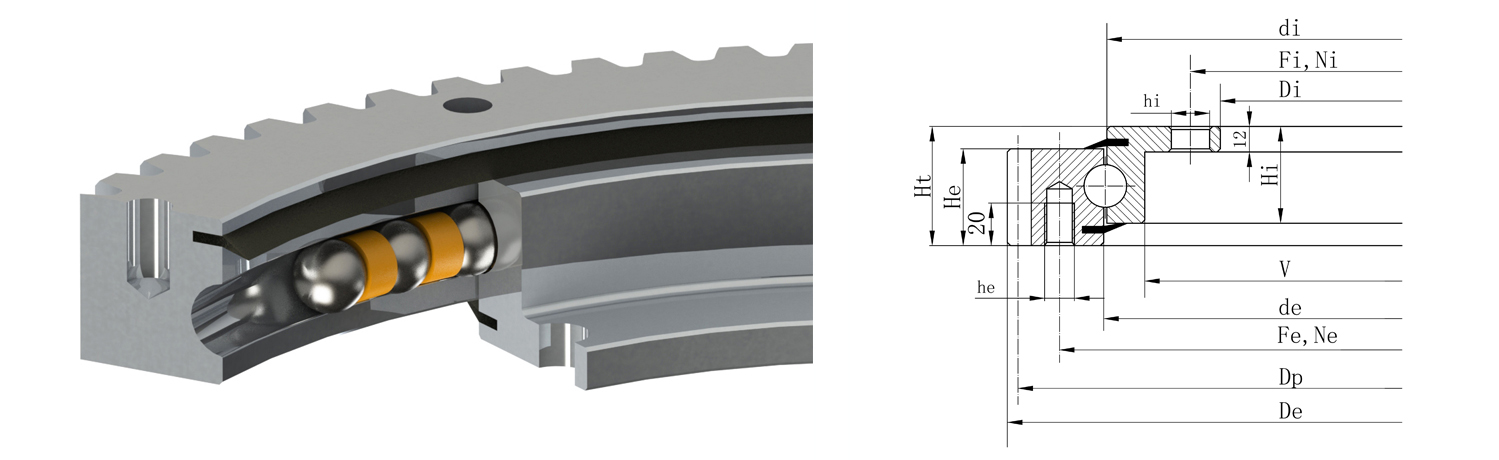外齒法蘭式轉盤軸承